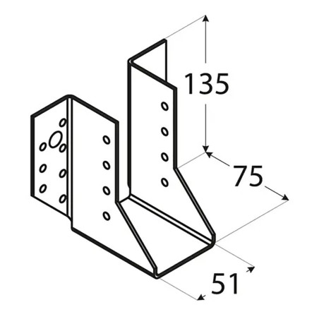 10 Sabots De Solive 60x190x75x2,0 mm - Acier - Fixation Solide - D-Work