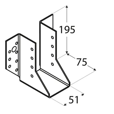 10 Sabots De Solive 64x98x75x2 Mm - Acier - Fixation Solide - D-Work