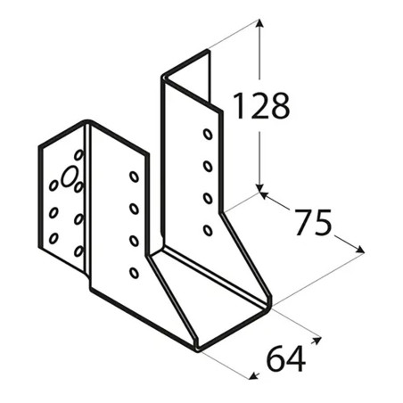 10 Sabots De Solive 80x120x75x2 Mm - Acier Zingué - Fixation Solide - D-Work