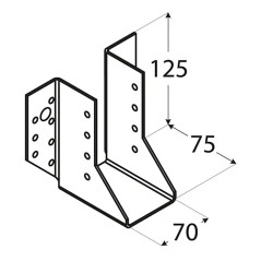 10 Sabots De Solive Wb27 - 80X150X75X2.0 mm - D-Work