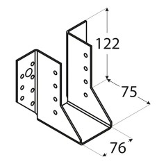 10 Sabots De Solive Wb29 - 80X210X75X2.0 mm - D-Work