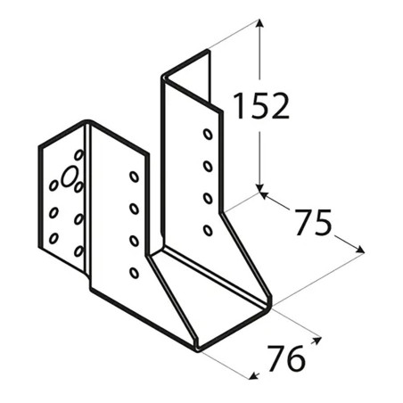 10 Sabots De Solive Wb30 - 100X140X75X2.0 mm - D-Work
