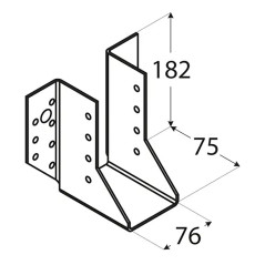 10 Sabots De Solive Wb31 - 100X170X75X2.0 mm - D-Work