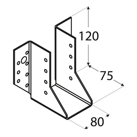 10 Sabots De Solive 100x200x75x2,0 Mm - Acier - Fixation Solide - D-Work