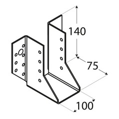 10 Sabots De Solive Wb36 - 120X190X75X2.0 mm - D-Work
