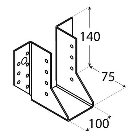 10 Sabots De Solive Wb36 - 120X190X75X2.0 mm - D-Work