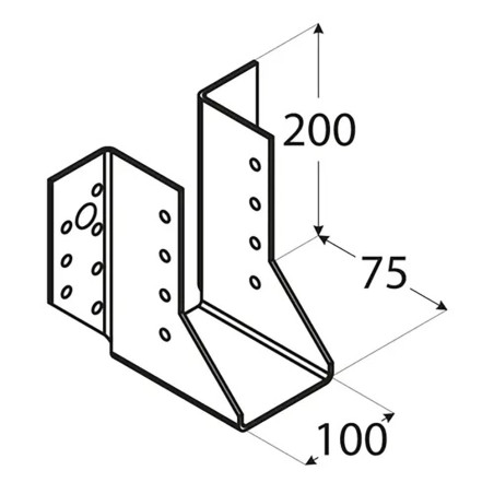 10 Sabots De Solive Wb38 - 160X170X75X2.0 mm - D-Work