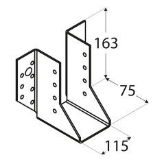 10 Sabots De Solive Wb39 - 92X144X75X2.0 mm - D-Work