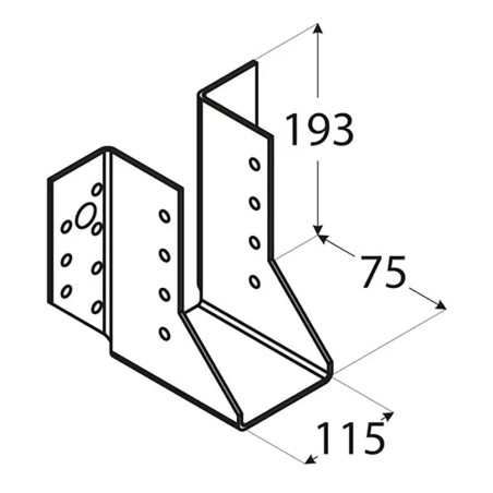 10 Sabots De Solive Wb40 - 25X107X75X2.0 mm - D-Work