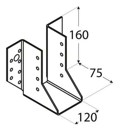 10 Sabots De Solive Wb41 - 25X146X75X2.0 mm - D-Work