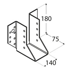 10 Sabots De Solive Wb43 - 32X104X75X2.0 mm - D-Work