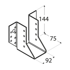 10 Sabots De Solive Wb45 - 32X144X75X2.0 mm - D-Work