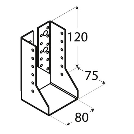 10 Sabots De Solive Pliés Wbz26 - 80X120X2.0 mm - D-Work