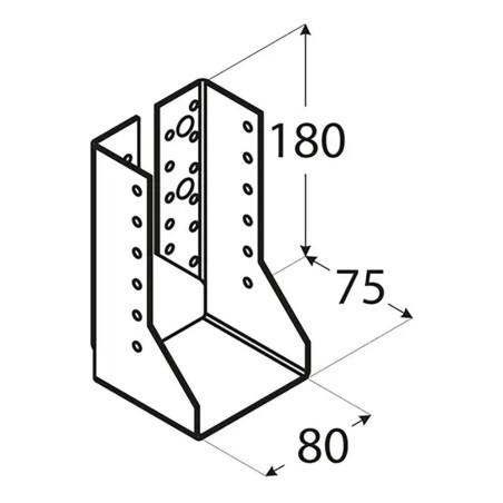 10 Sabots De Solive Pliés Wbz28 - 80X180X2.0 mm - D-Work