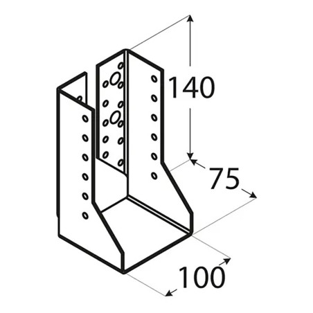 10 Sabots De Solive Pliés Wbz30 - 100X140X2.0 mm - D-Work
