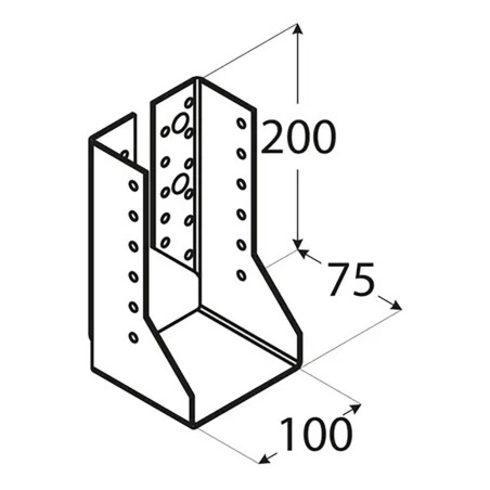 10 Sabots De Solive Pliés Wbz32 - 100X202X2.0 mm - D-Work