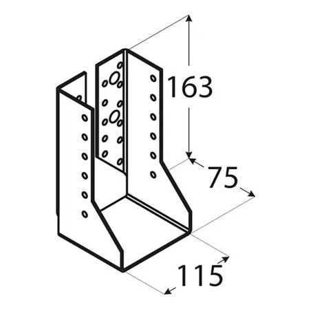 10 Sabots De Solive Pliés Wbz33 - 115X163X2.0 mm - D-Work