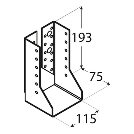 10 Sabots De Solive Pliés Wbz34 - 115X193X2.0 mm - D-Work