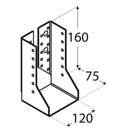 10 Sabots De Solive Pliés Wbz35 - 120X162X2.0 mm - D-Work