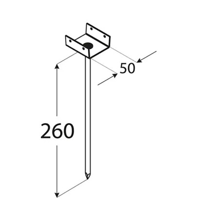 10 Étriers Type T PD 260x50x55x1,5 mm - Acier - Fixation Robuste - D-Work