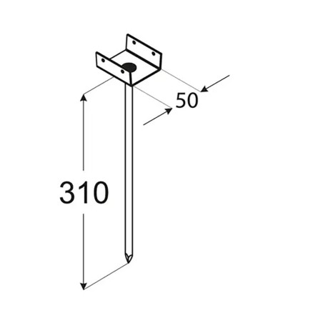 10 Étriers Type T PD 310x50x55x1,5 mm - Acier - Fixation Robuste - D-Work