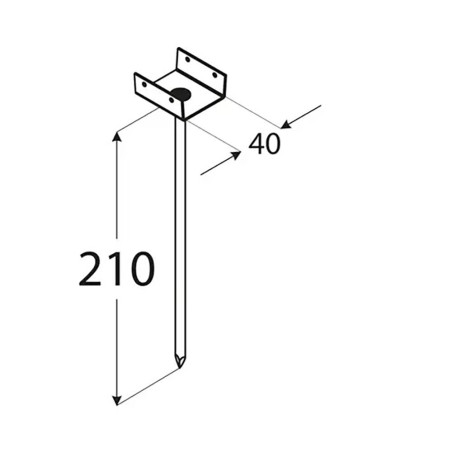 10 Étriers Type T Pd 210/40 T - 40X55X210X1.5 mm - D-Work