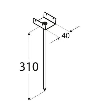 10 Étriers Type T Pd 310/40 T - 40X55X310X1.5 mm - D-Work