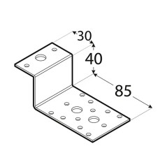 20 Connecteurs Type Z Lz1 - 85X40X55X2.5 mm - D-Work