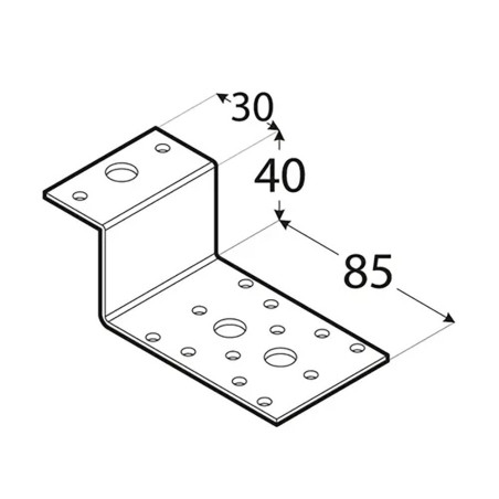 20 Connecteurs Type Z Lz1 - 85X40X55X2.5 mm - D-Work