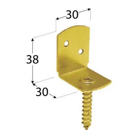 50 Équerre En L 30X38X30X2.0 mm - D-Work