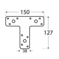 20 Connecteurs Type T Kt2 - 150X127X38X2.0 mm - D-Work