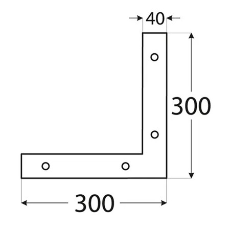 10 Plaques D'Angle Na4 - 300X300X40X4.0 mm - D-Work