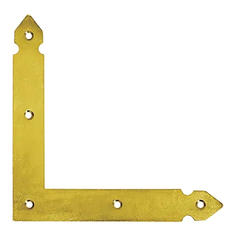 10 Plaques d’Angle Décoratives 150x150x25x2,5 mm - Acier - Finition Brute - D-Work