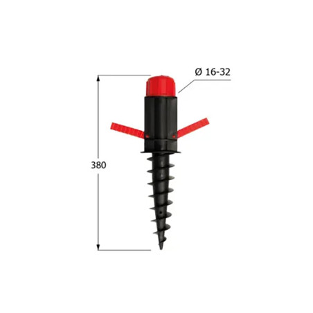 10 Supports De Parasol Pwa - 16-32X380 mm - D-Work
