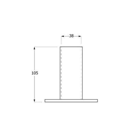 Support de Parasol 38x105x100 mm - Fixation Stable et Durable - D-Work
