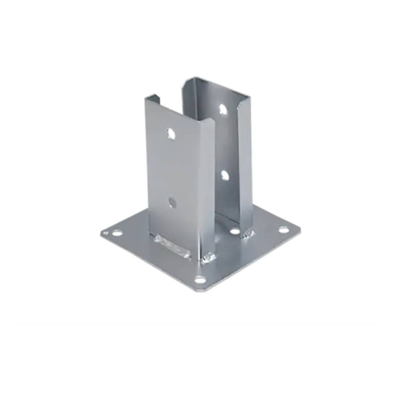 Support de Poteau PSPD 71x150x2 mm - Galvanisé à Chaud - Résistant et Durable - D-Work