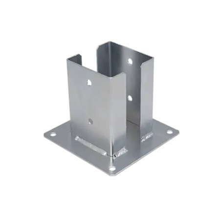 Support De Poteau Pspd 100 - 101X150X2.5 mm Galvanisé À Chaud - D-Work