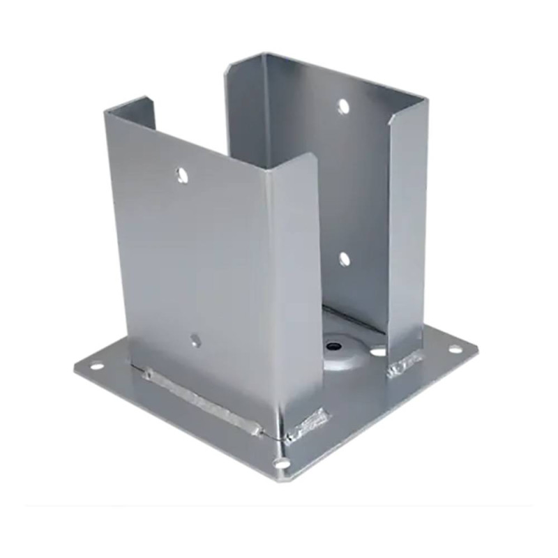 Support de Poteau PSPD 151x200x3 mm - Galvanisé à Chaud - Résistant et Durable - D-Work