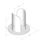 Support de Poteau PSPOD 91x150x2 mm - Acier - Fixation Robuste - D-Work