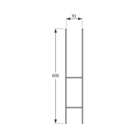 Support De Poteau Psh 90 - 91X600X6.0 mm - D-Work