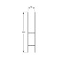 Support De Poteau 91x600x6 mm - Acier - Fixation Robuste - D-Work