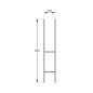 Support De Poteau 101x600x6 Mm - Acier - Fixation Robuste - D-Work