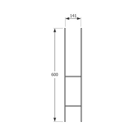 Support De Poteau Psh 140 - 141X600X6.0 mm - D-Work