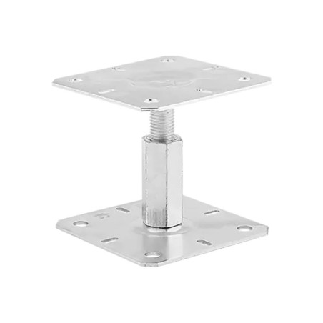 4 Pcs Support De Poteau Réglable 130x130x100-150 mm M20 - D-Work