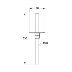 4 Poteaux Réglables PPSR 80x330x3 mm - Acier - Support Robuste - D-Work