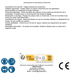4 Poteaux Réglables PPSR 80x330x3 mm - Acier - Support Robuste - D-Work