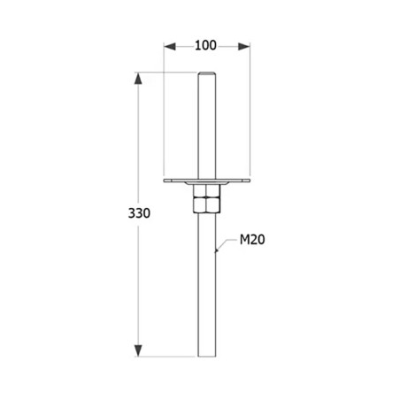 4 Pieds De Poteau Réglable Ppsr 100 Support - 100X330X3.0 mm - D-Work