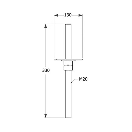 4 Pieds De Poteau Réglable Ppsr 130 Support - 130X330X3.0 mm - D-Work