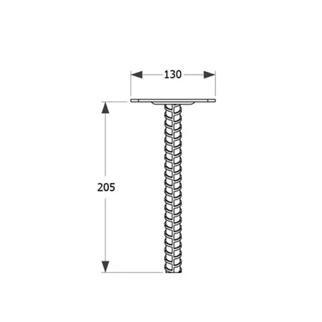 4 Pieds De Poteau Pps 130 Support - 130X205X3.0 mm - D-Work