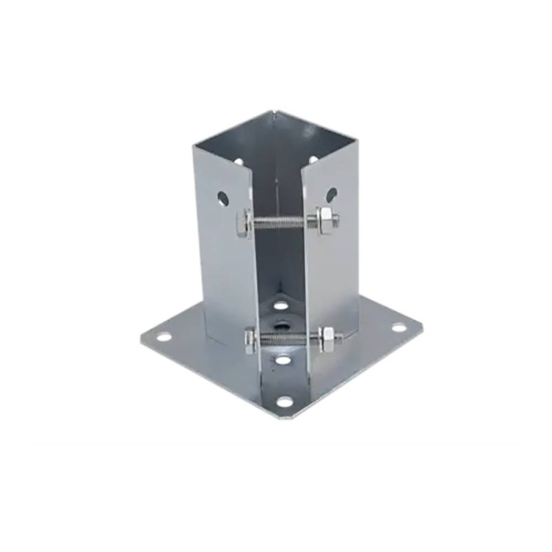 Support de Poteau PSPA 76x150x2 mm - Acier Zingué - Fixation Robuste - D-Work